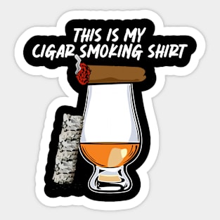 Cigar smoking shirt Sticker